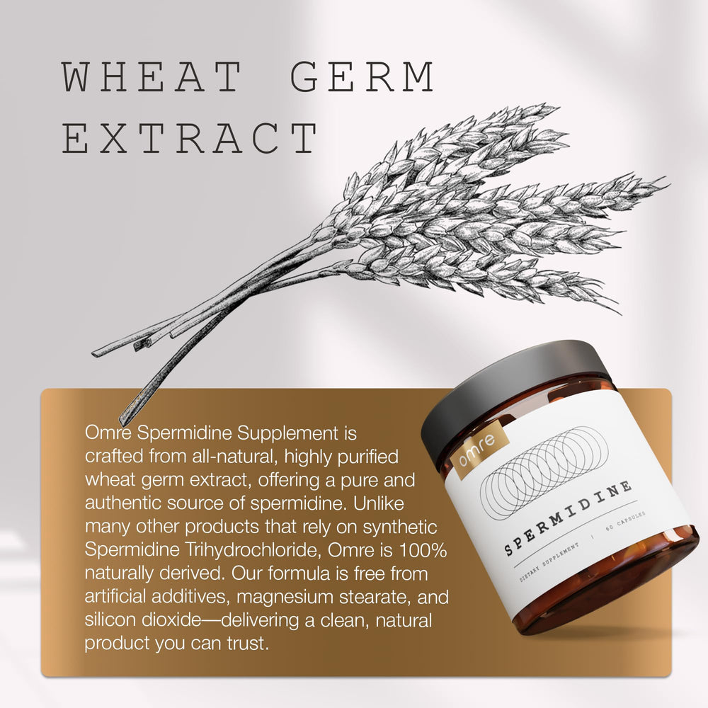 Nutrition facts panel showing spermidine content per serving