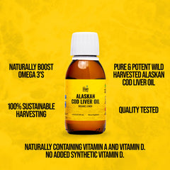 Line caught in the USA label on cod liver oil packaging