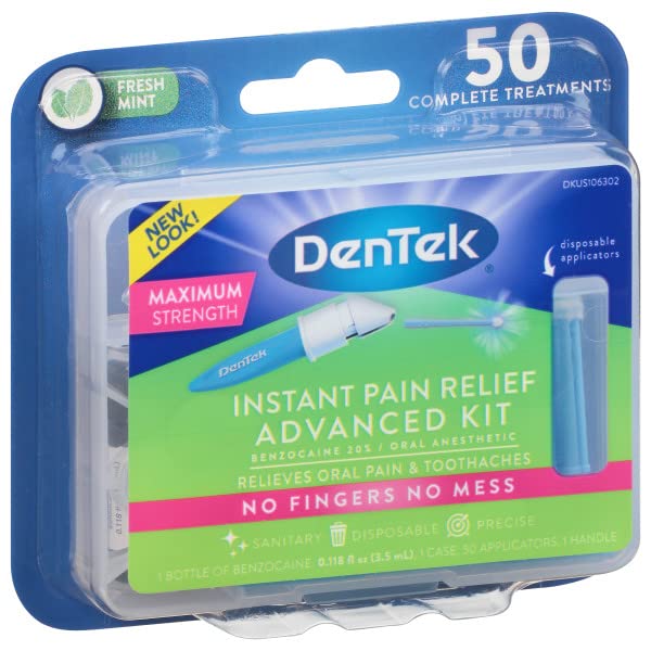 Portable DenTek pain relief kit for travel