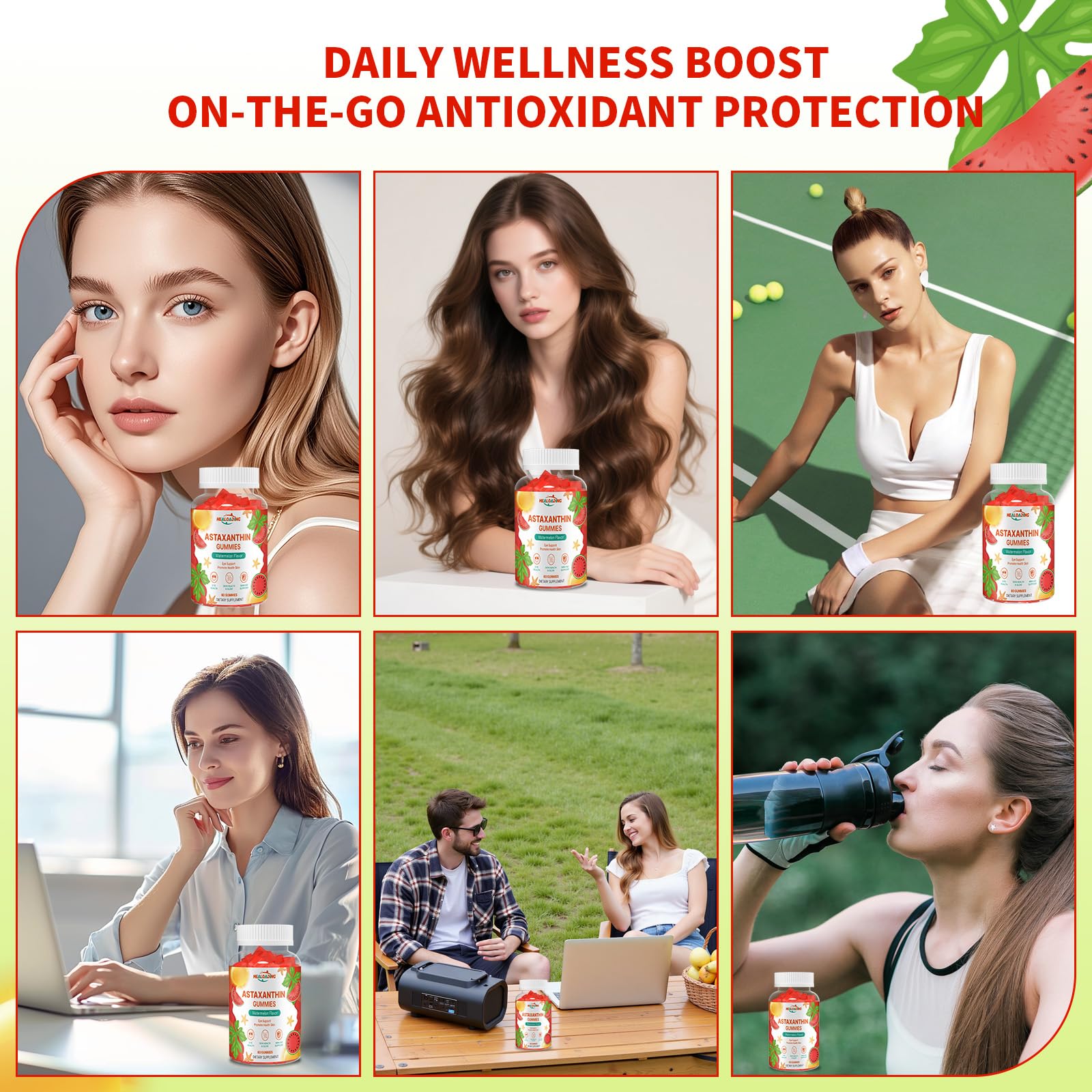 On-the-go daily use bottle and packaging