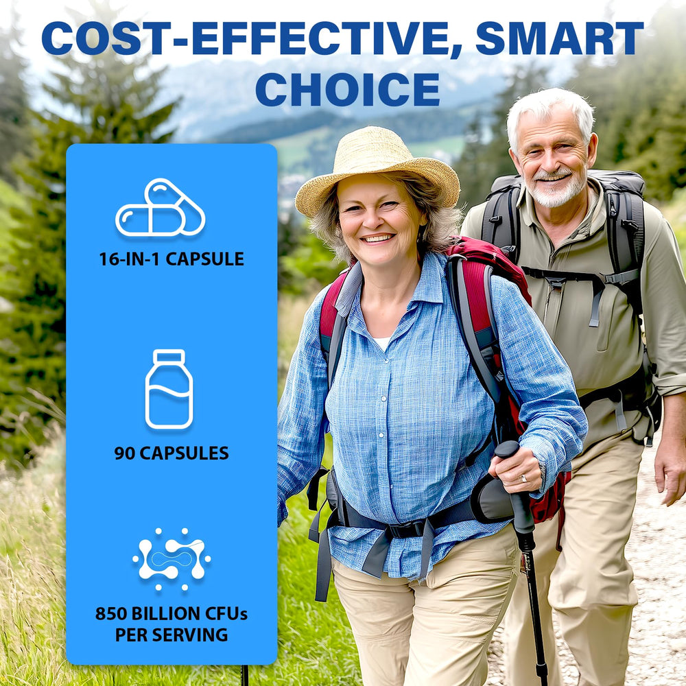 No refrigeration needed for the Men's probiotic bottle