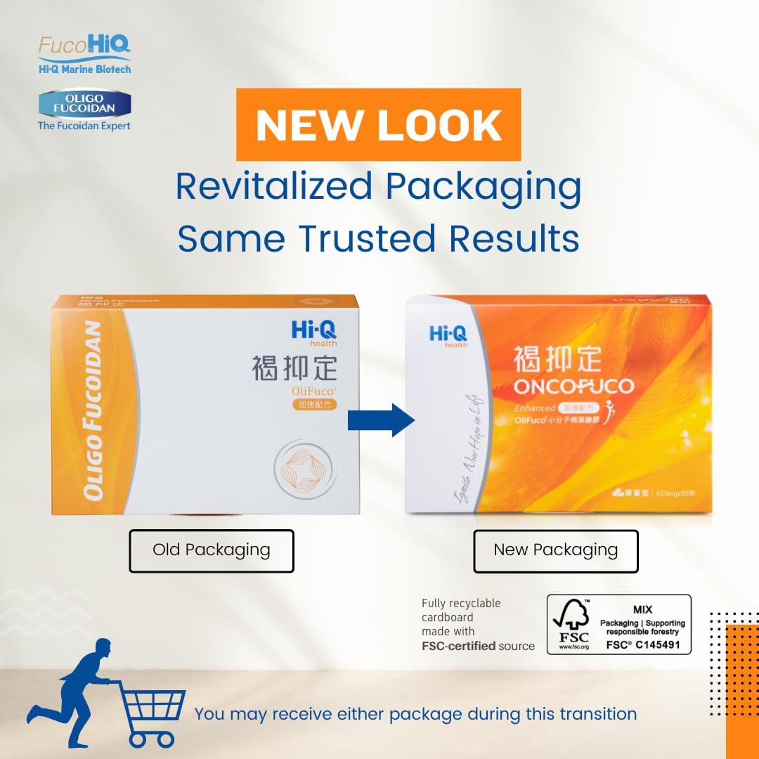 ONCOFUCO 360 veggie capsules box and packaging