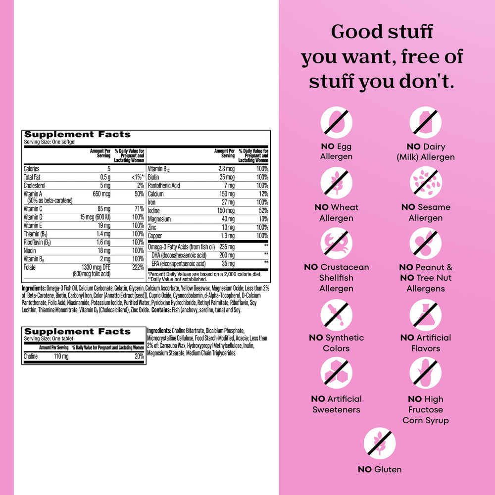 ONE A DAY Prenatal Advanced packaging variation across batches for accessibility