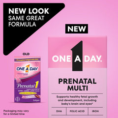 Close-up of One A Day Prenatal packaging