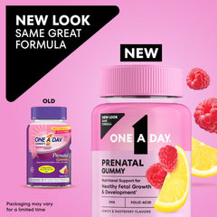 Lemon-flavored prenatal gummy vitamins for women