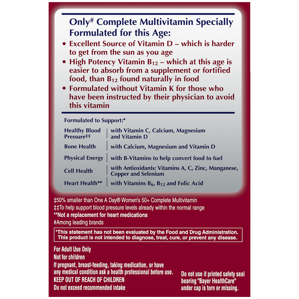 Recyclable packaging of One A Day Proactive 65+