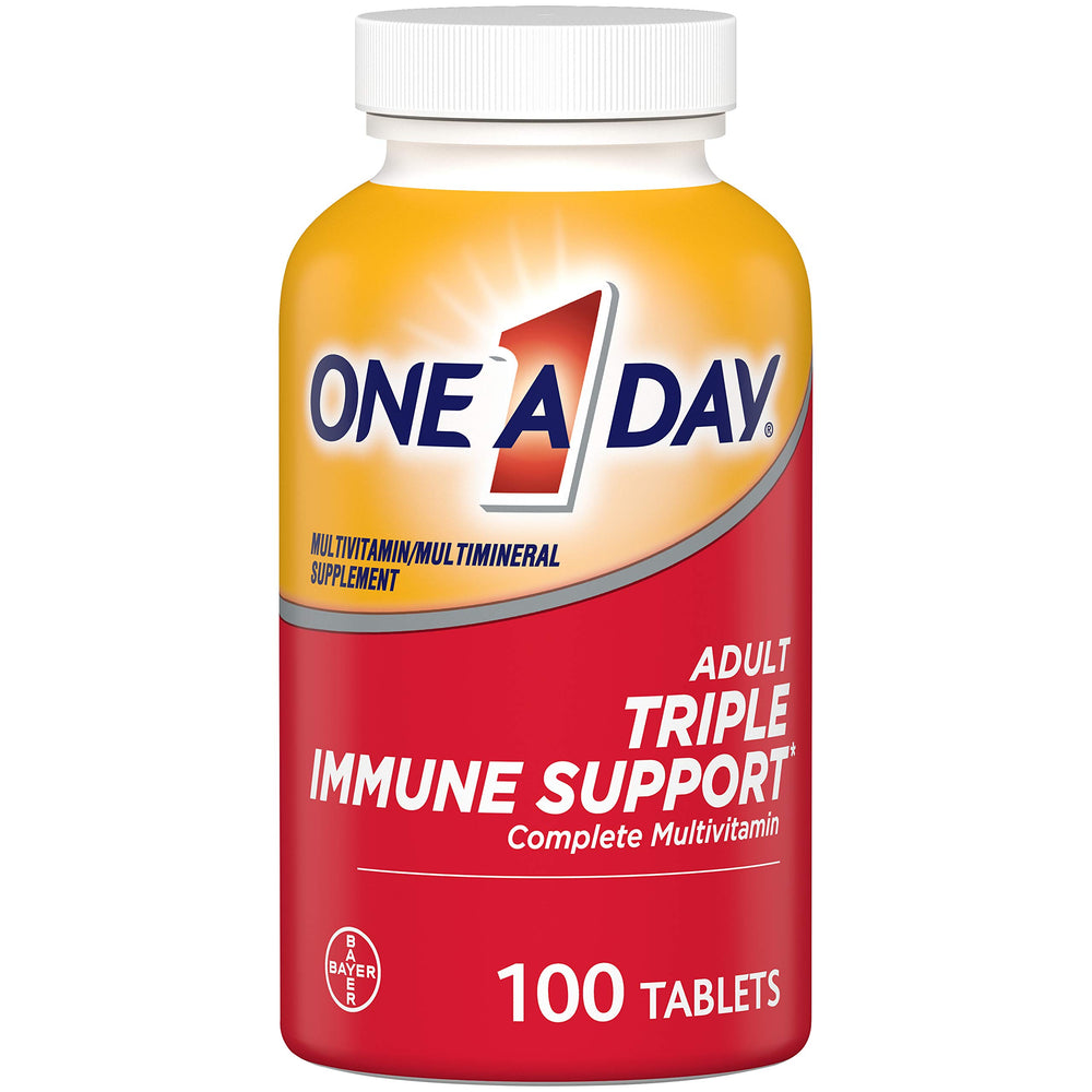 Bottle of One A Day Triple Immune Support multivitamin - 100 count