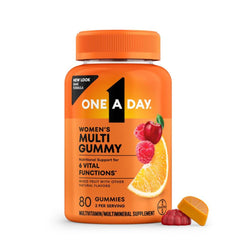 Bottle of One A Day Women’s Multivitamin Gummies with label