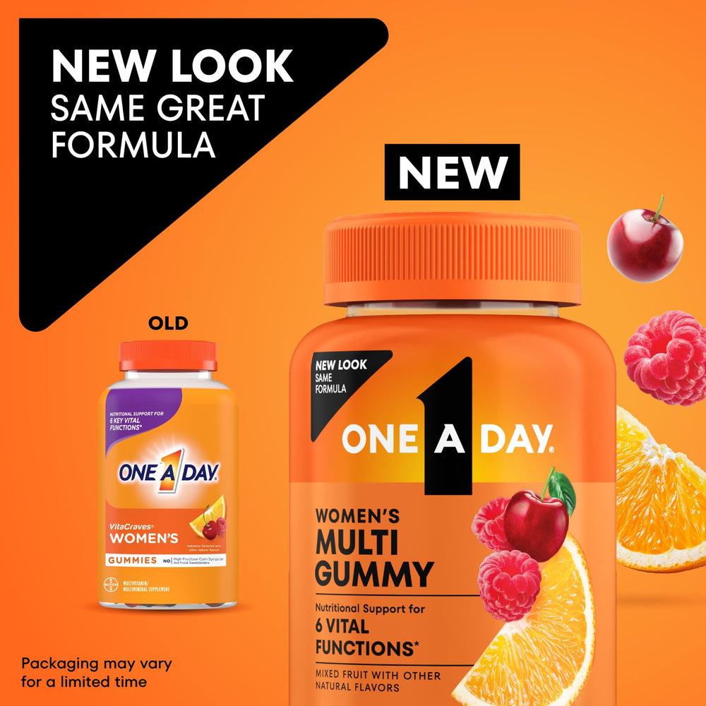 Close-up of One A Day Women’s Multivitamin Gummies bottle