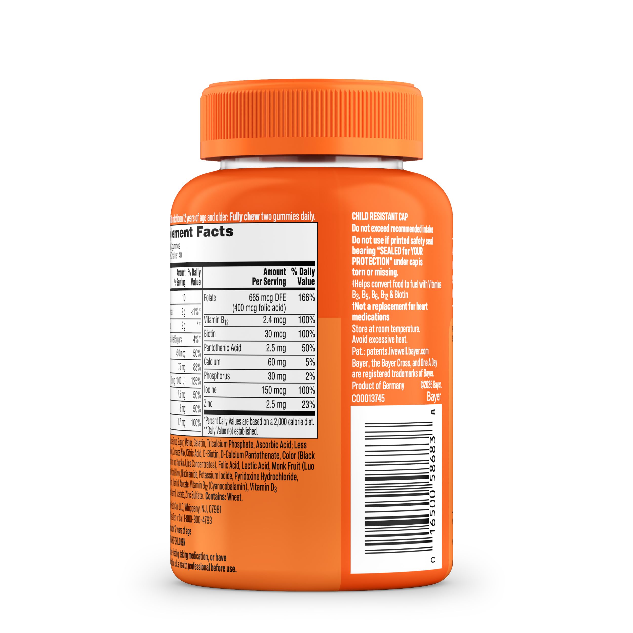 Product shot of One A Day Women’s Multivitamin Gummies bottle