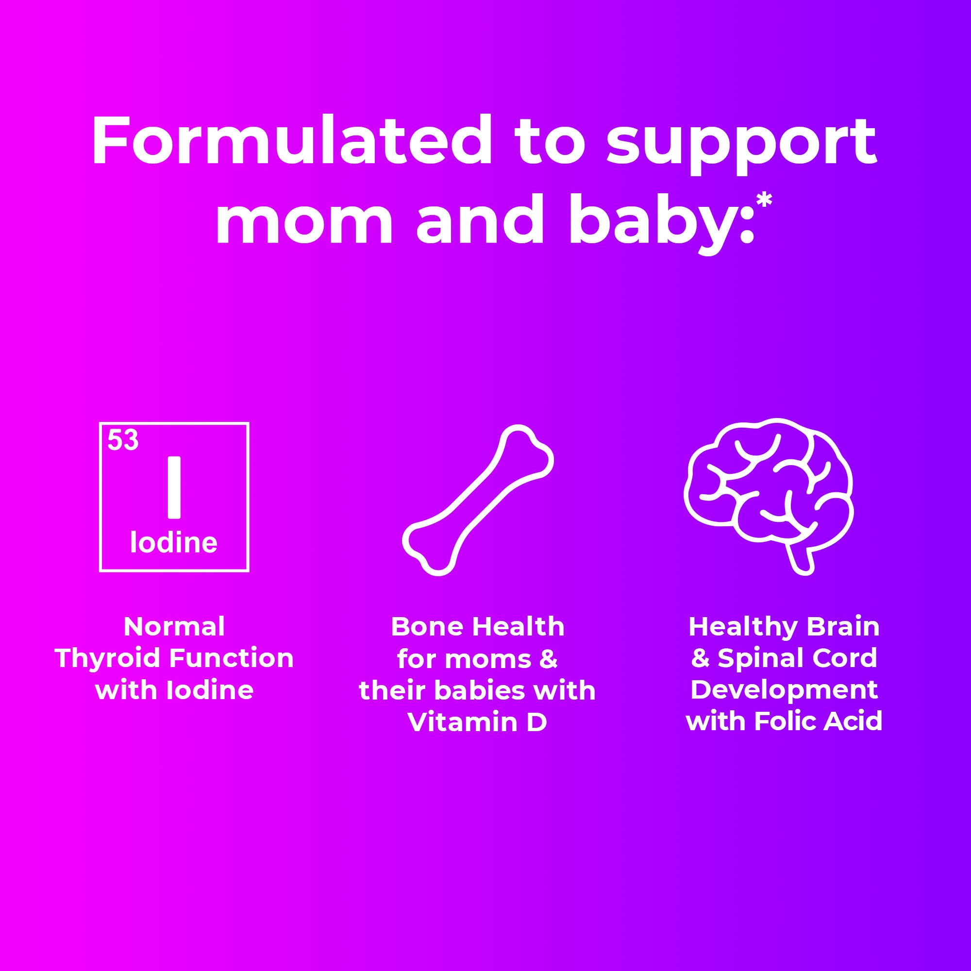 Close-up of berry-flavored prenatal gummy vitamin