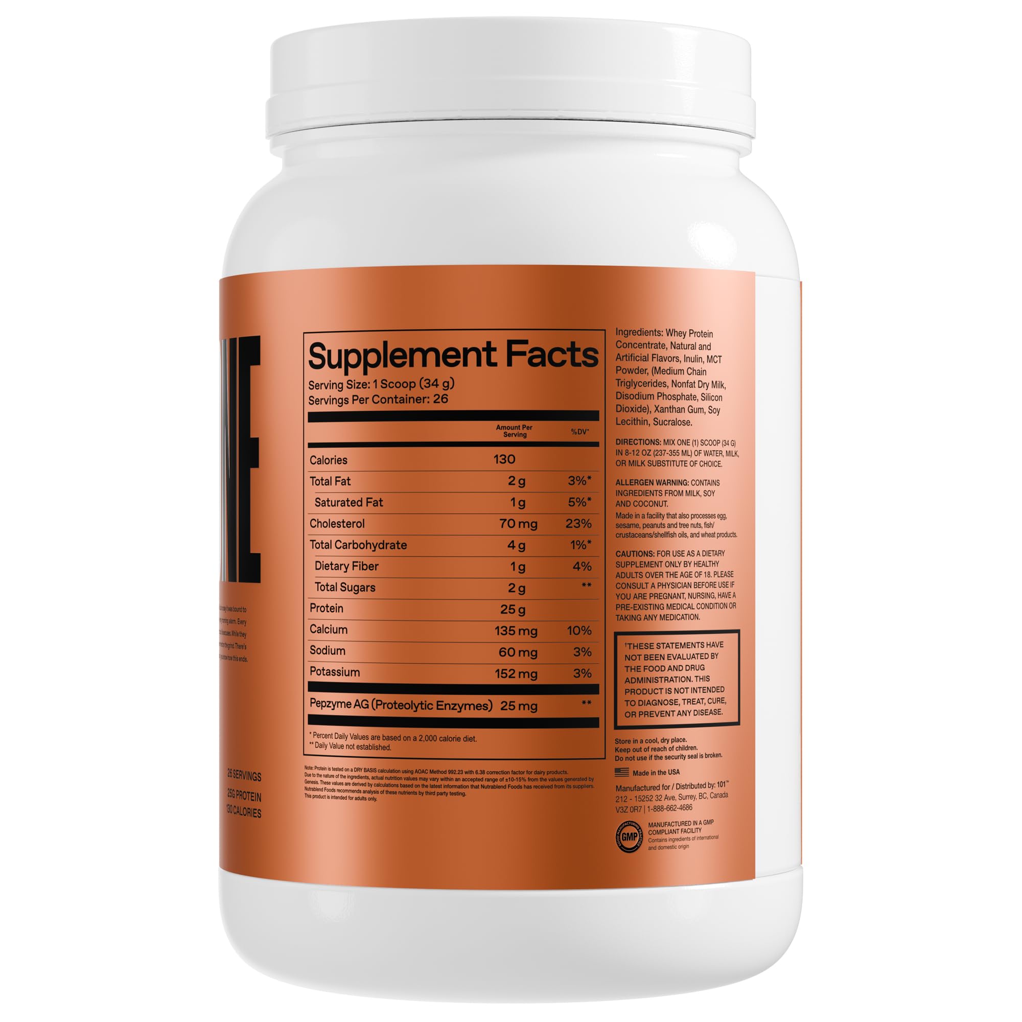 ONE OF ONE digestive enzymes blend on packaging