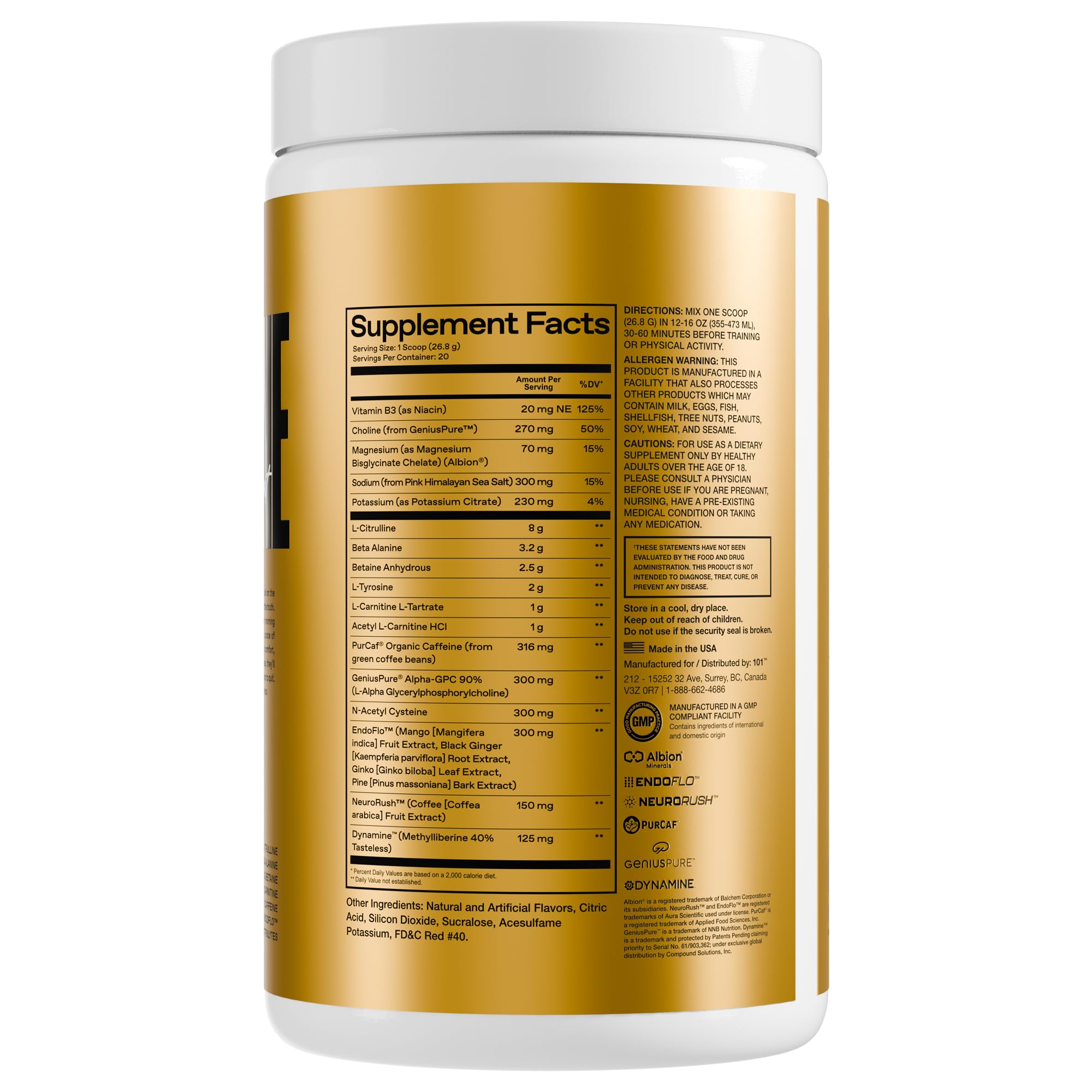 ONE OF ONE Loaded Pre-Workout Snow Cone scoop for precise serving.
