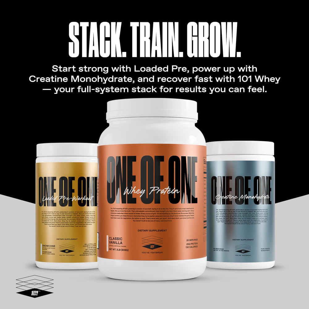 ONE OF ONE nutrition facts panel highlights protein per serving