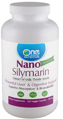Product image showing One Planet Nutrition Nano Silymarin 500 mg capsules in a bottle