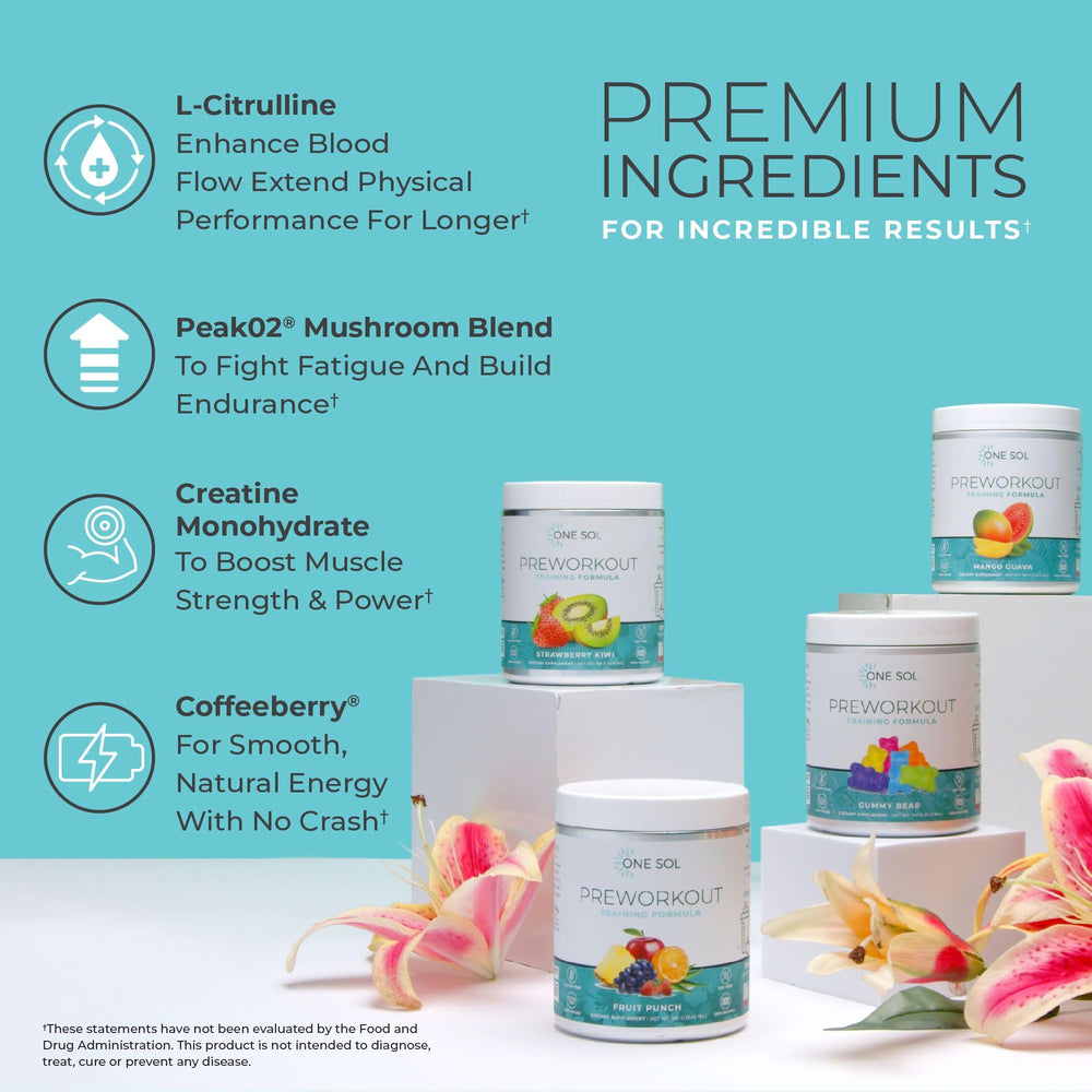 One Sol Coffeeberry ingredient graphic showcases clean energy potential.