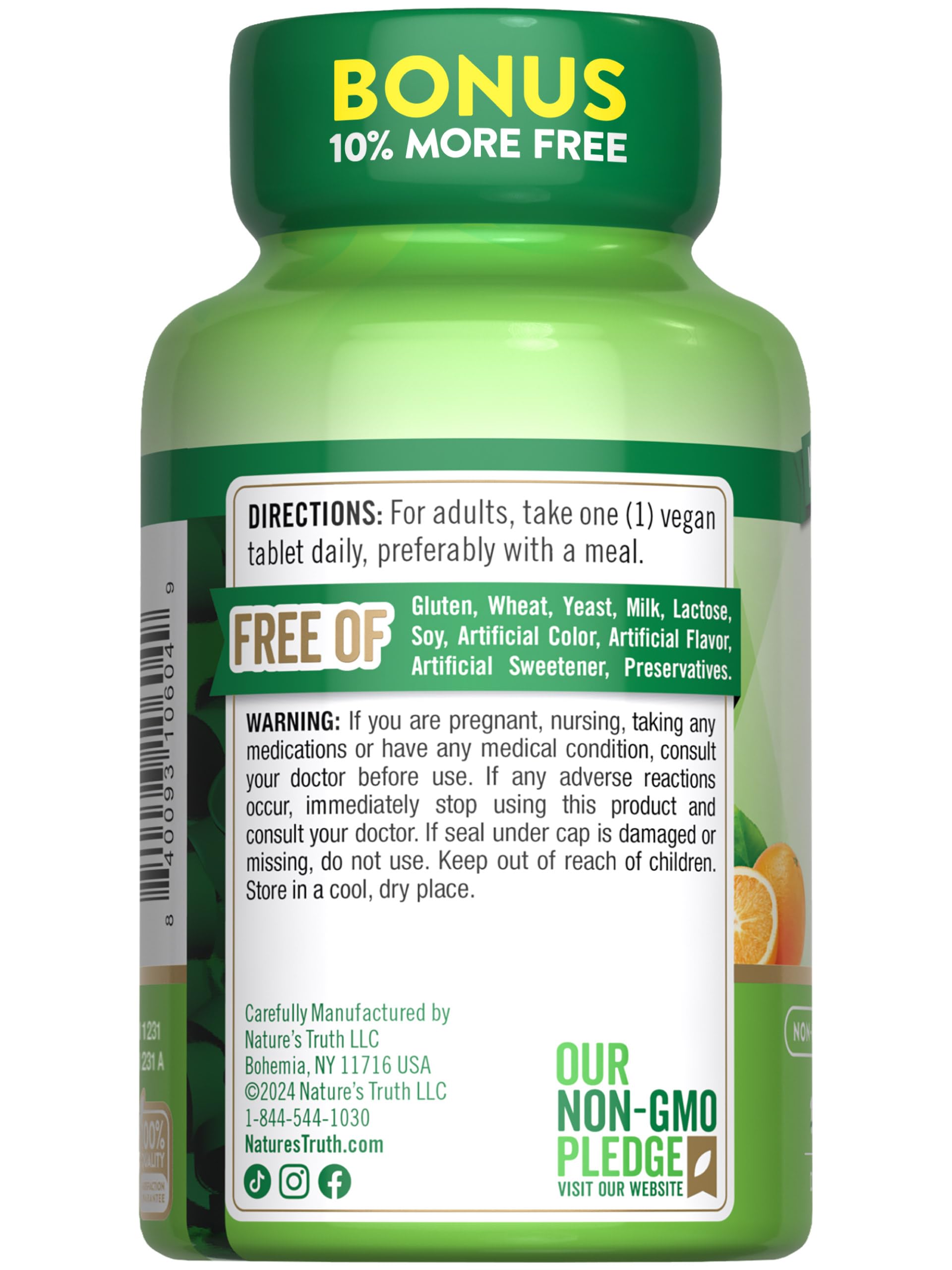 Illustration showing one tablet per day dosage with Rose Hips