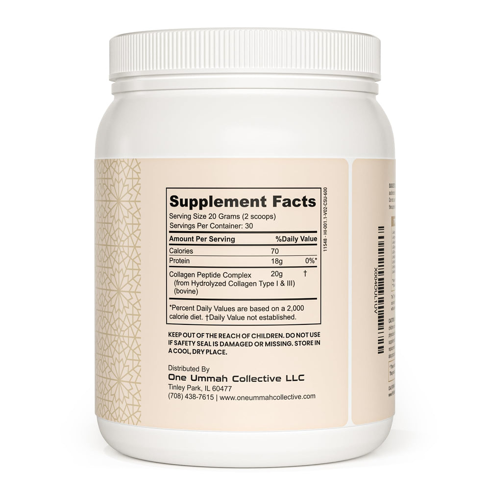 Hydrolyzed bovine collagen Type I & III for skin, hair, nails