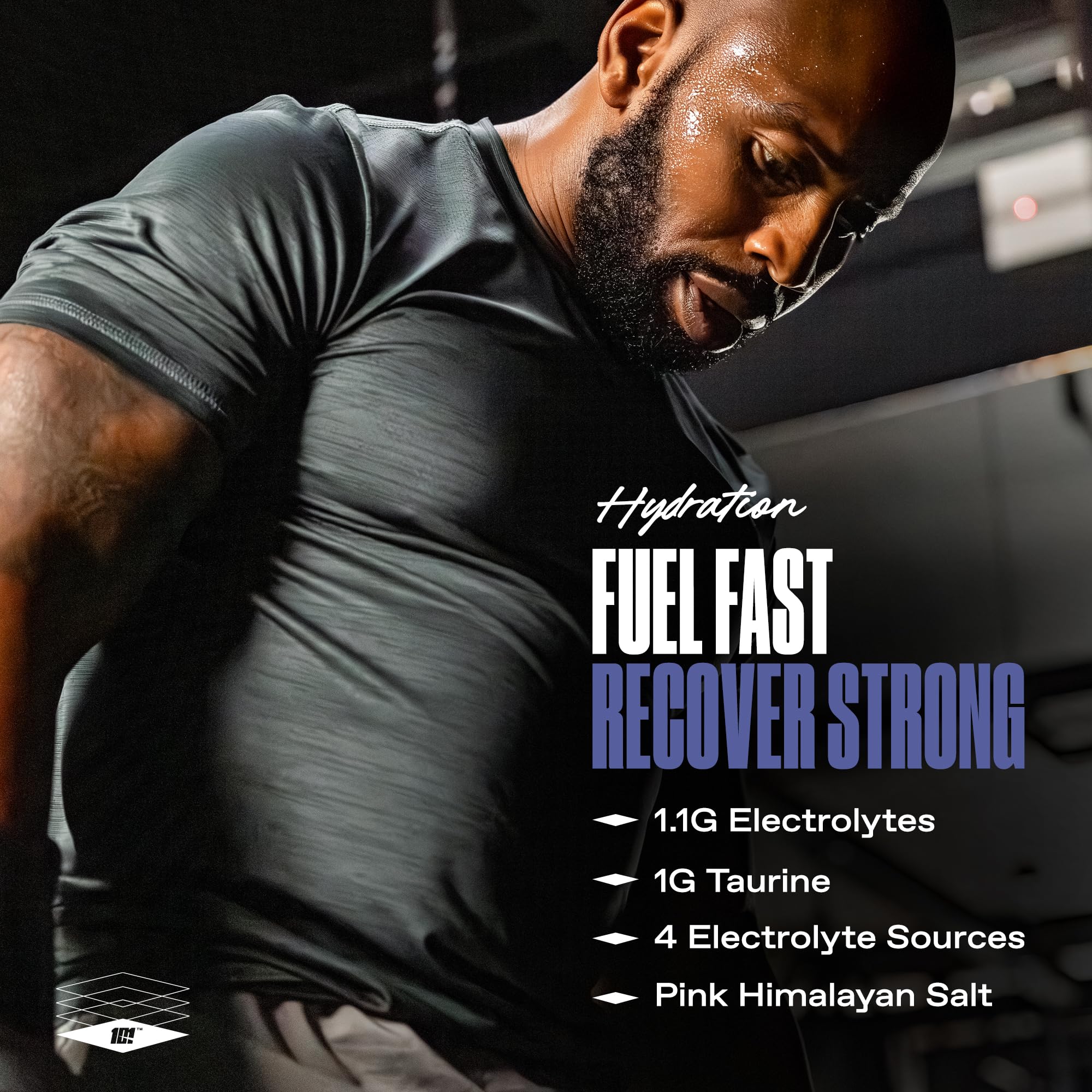 Graphic indicating 1 g Taurine for endurance and recovery