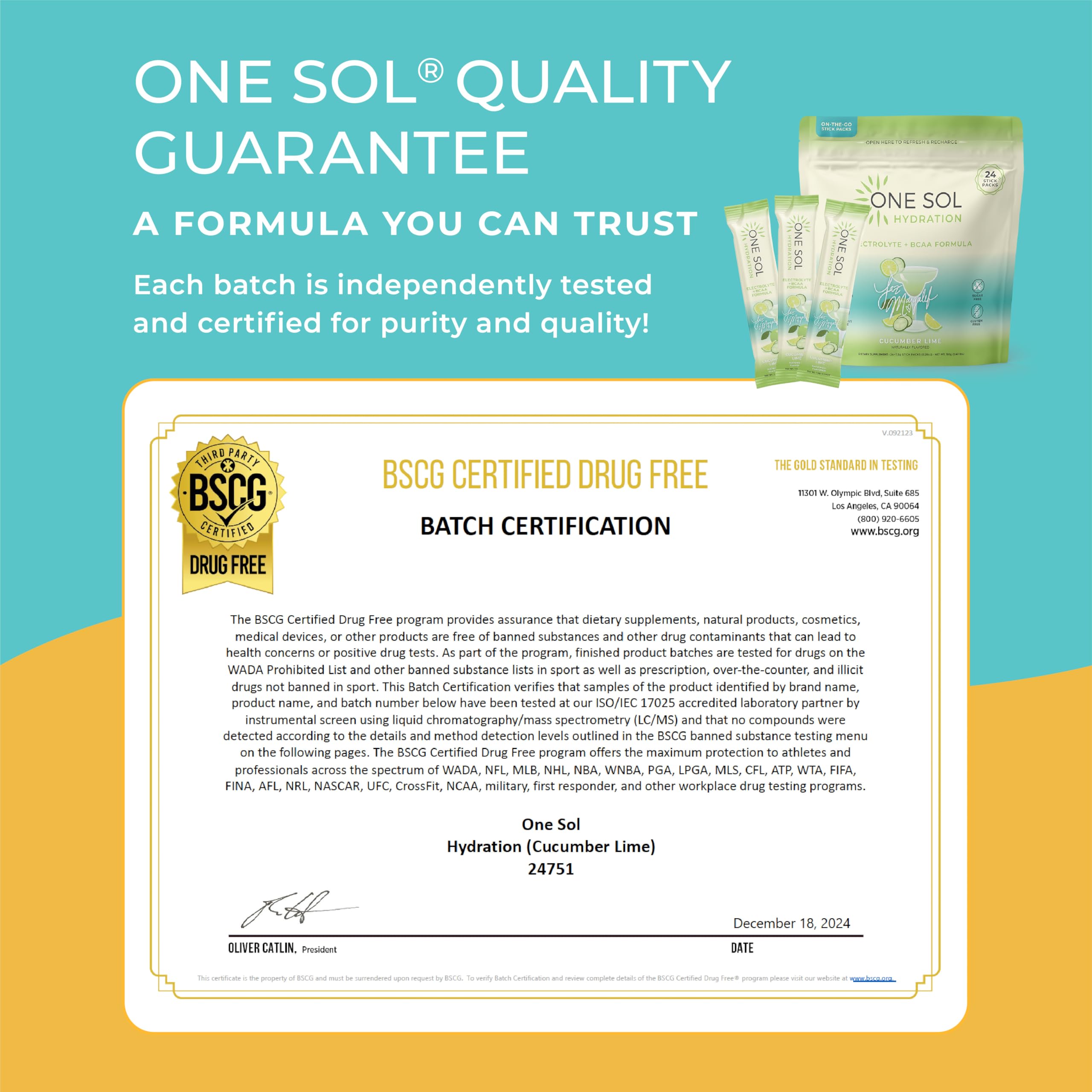 Box of One Sol Hydration Cucumber Lime on-the-go sticks