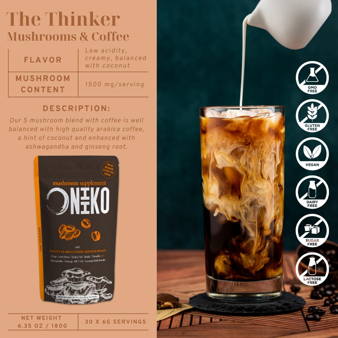 Oniiko packaging shown with 1 month supply and sachets.