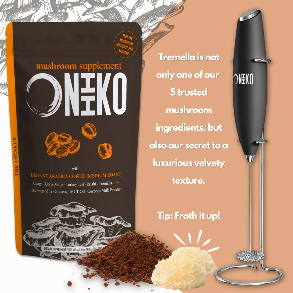 Pouring prepared Oniiko coffee into a cup for a café-style experience.