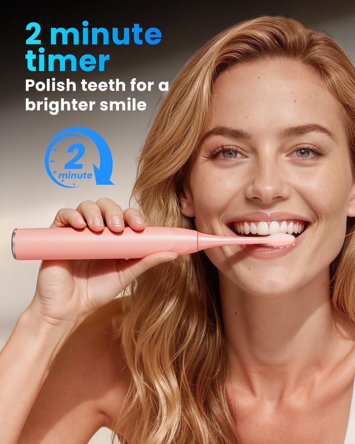 Eight brush heads prepared for Onlyone sonic toothbrush