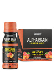 ONNIT Alpha Brain Peach bottle ready-to-drink for enhanced focus and mood