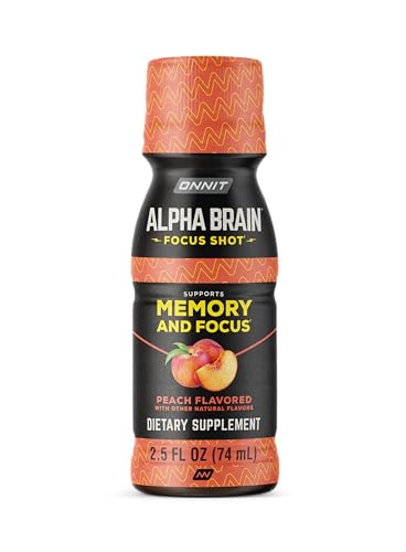 ONNIT Alpha Brain Peach glass with sip-ready energy and mental clarity