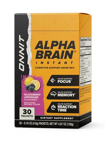 Box and 30 on-the-go packets of Alpha BRAIN Instant Nootropic Drink Mix