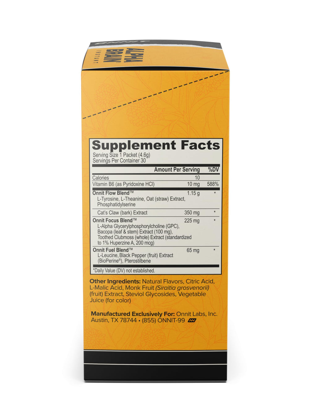 Vitamin B6 and brain-supporting nutrients in Alpha BRAIN Instant