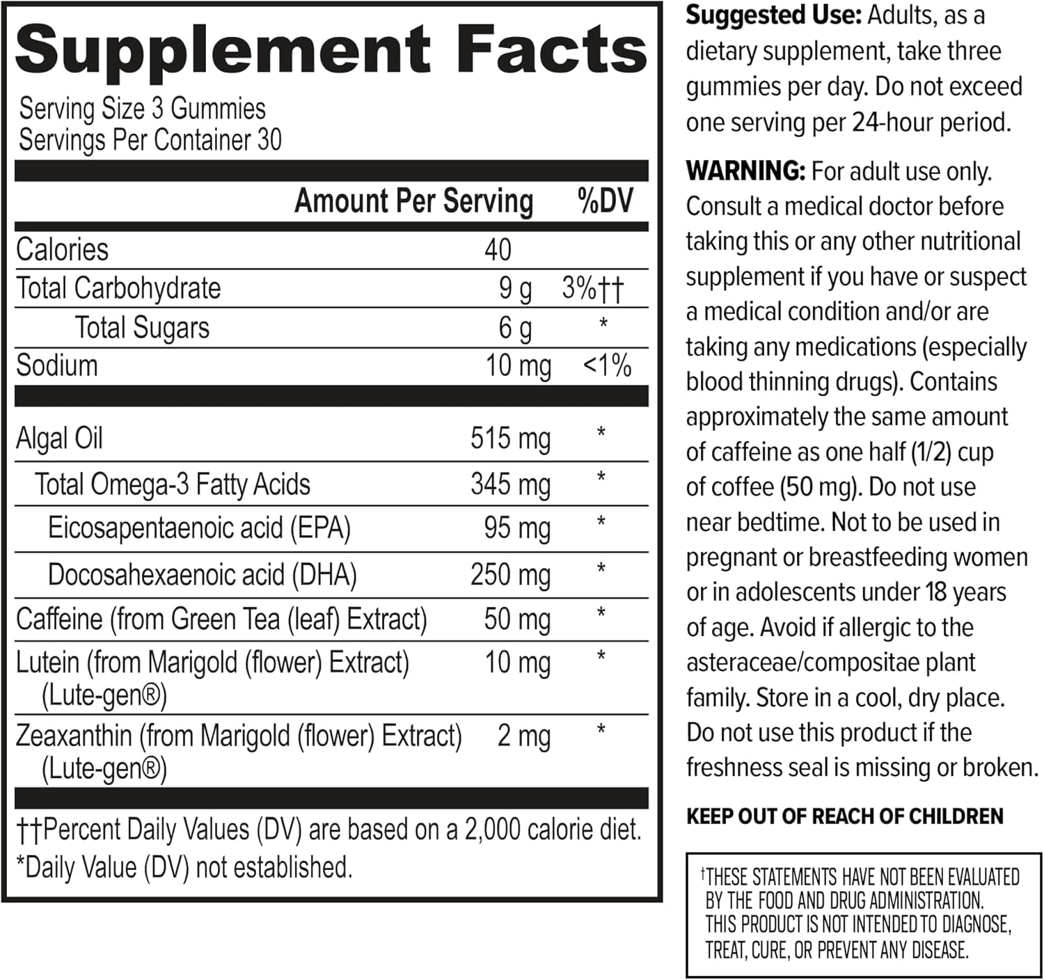 Omega-3s and vegan ingredient emphasis in gummies