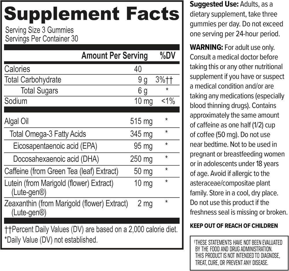 Omega-3s and vegan ingredient emphasis in gummies