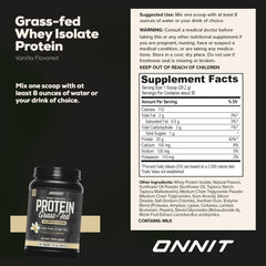 ONNIT grass-fed whey isolate ingredients from Irish cows underline ethical sourcing.