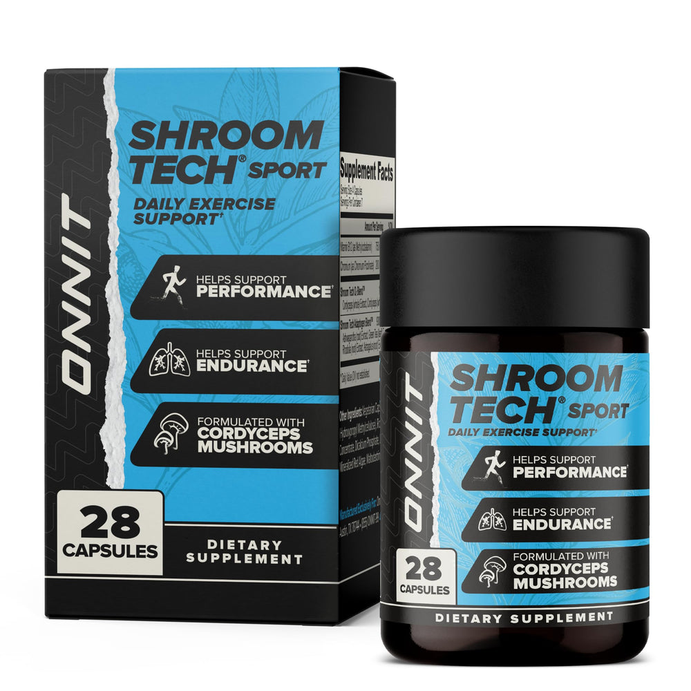 ONNIT Shroom Tech Sport bottle ready for caffeine-free workout energy