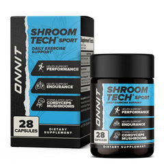 ONNIT Shroom Tech Sport bottle ready for caffeine-free workout energy