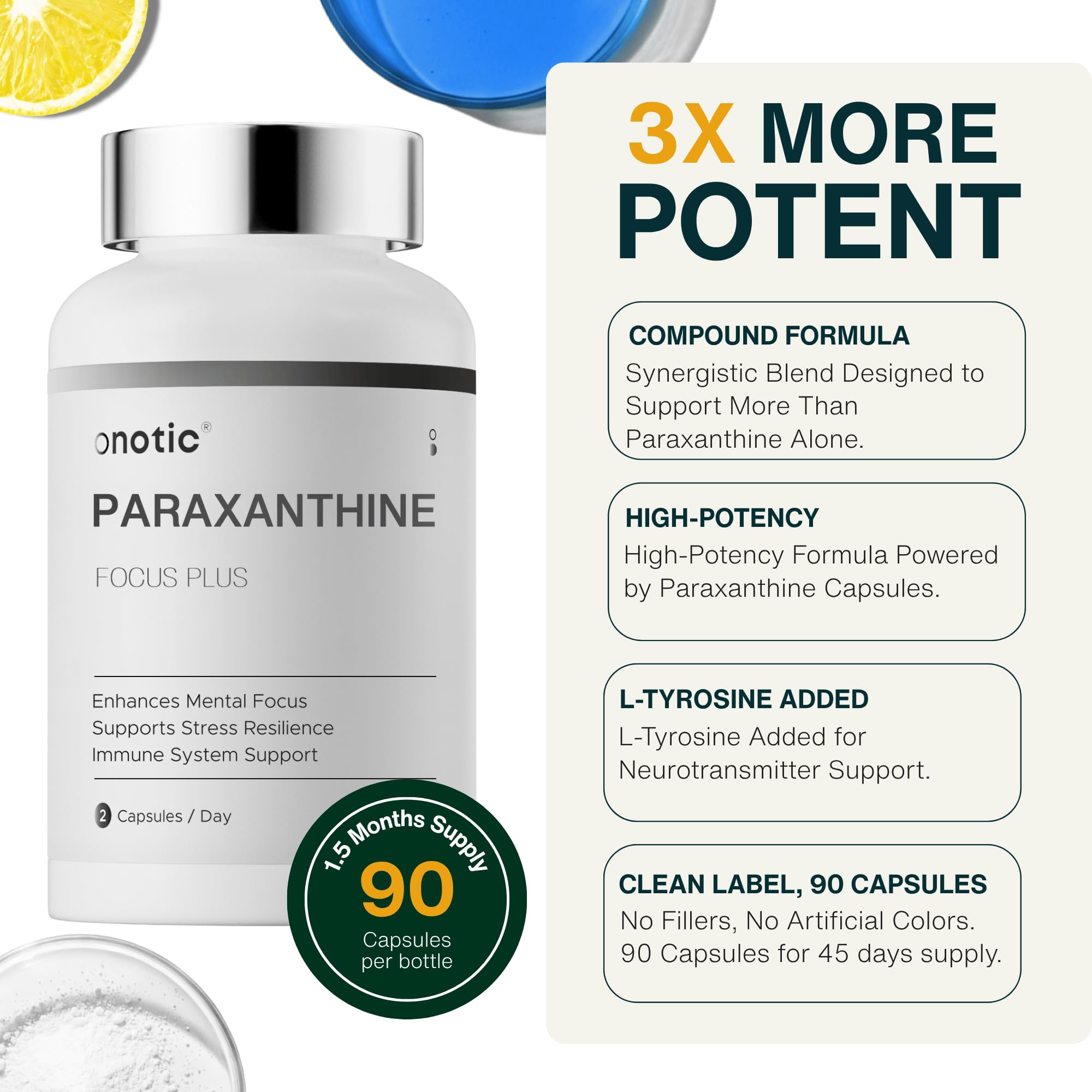 ONOTIC capsules morning routine setting suggesting energy-ready start