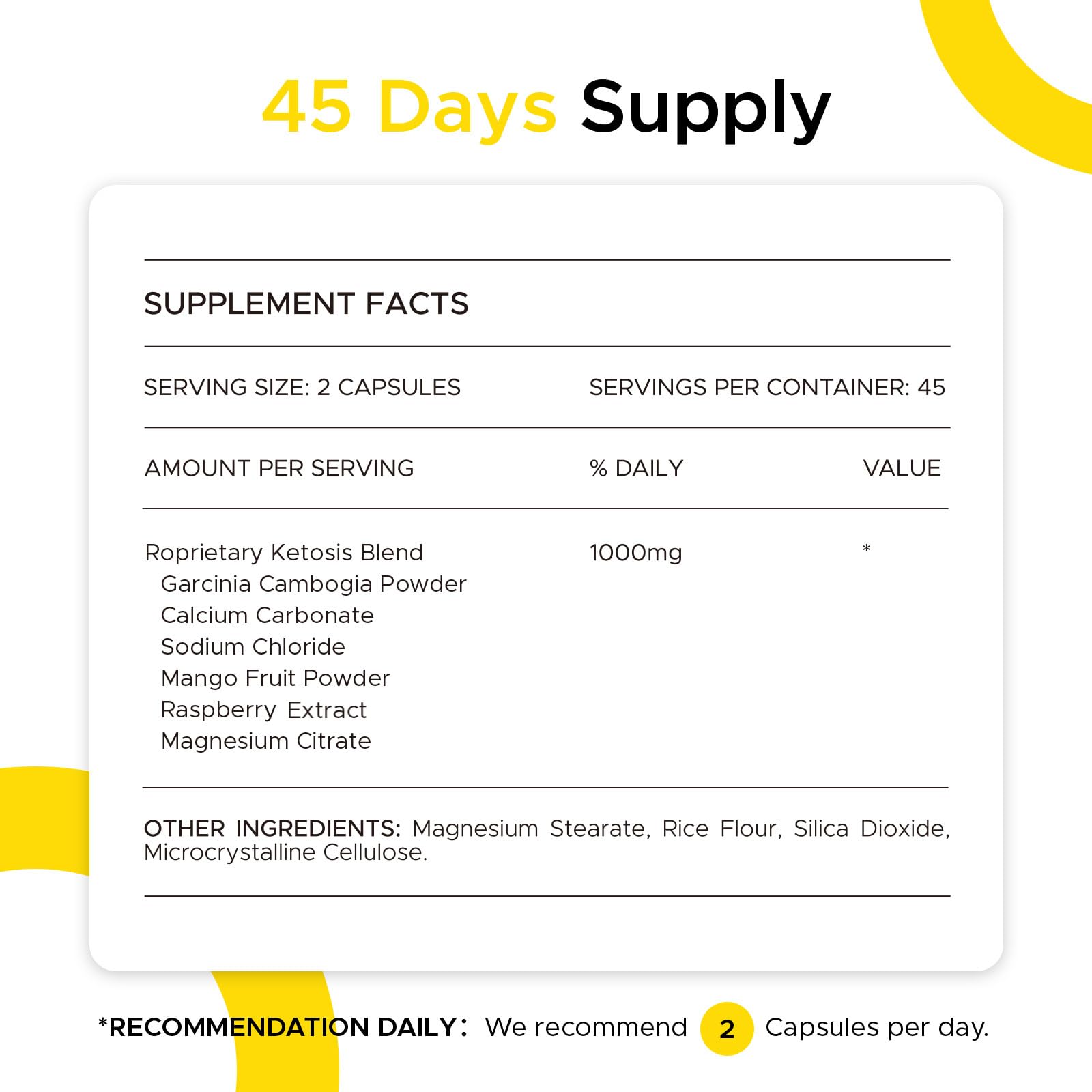 Label highlighting 1000mg per serving