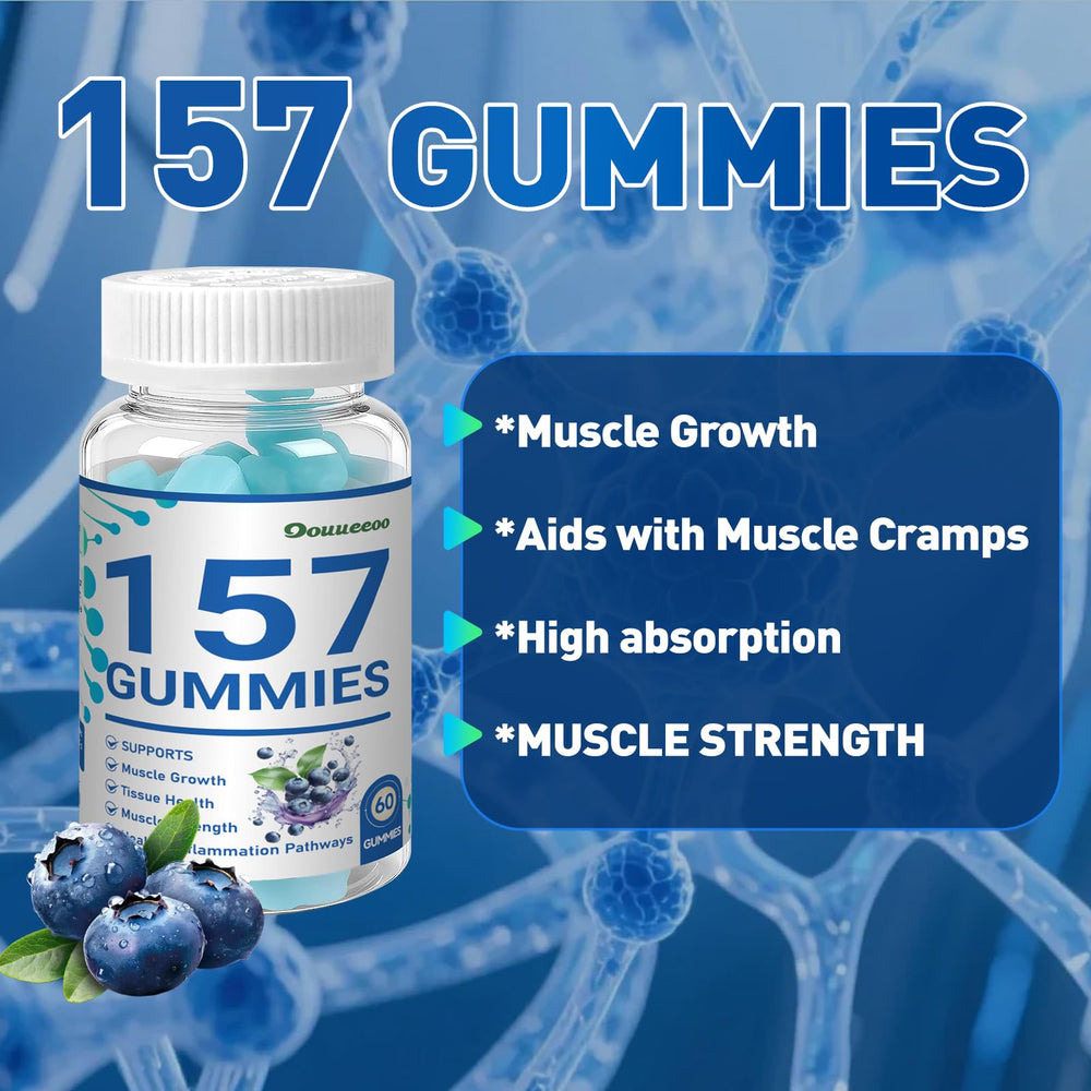 Gluten-free and Non-GMO OOUUEEOO 157 Peptide Gummies container