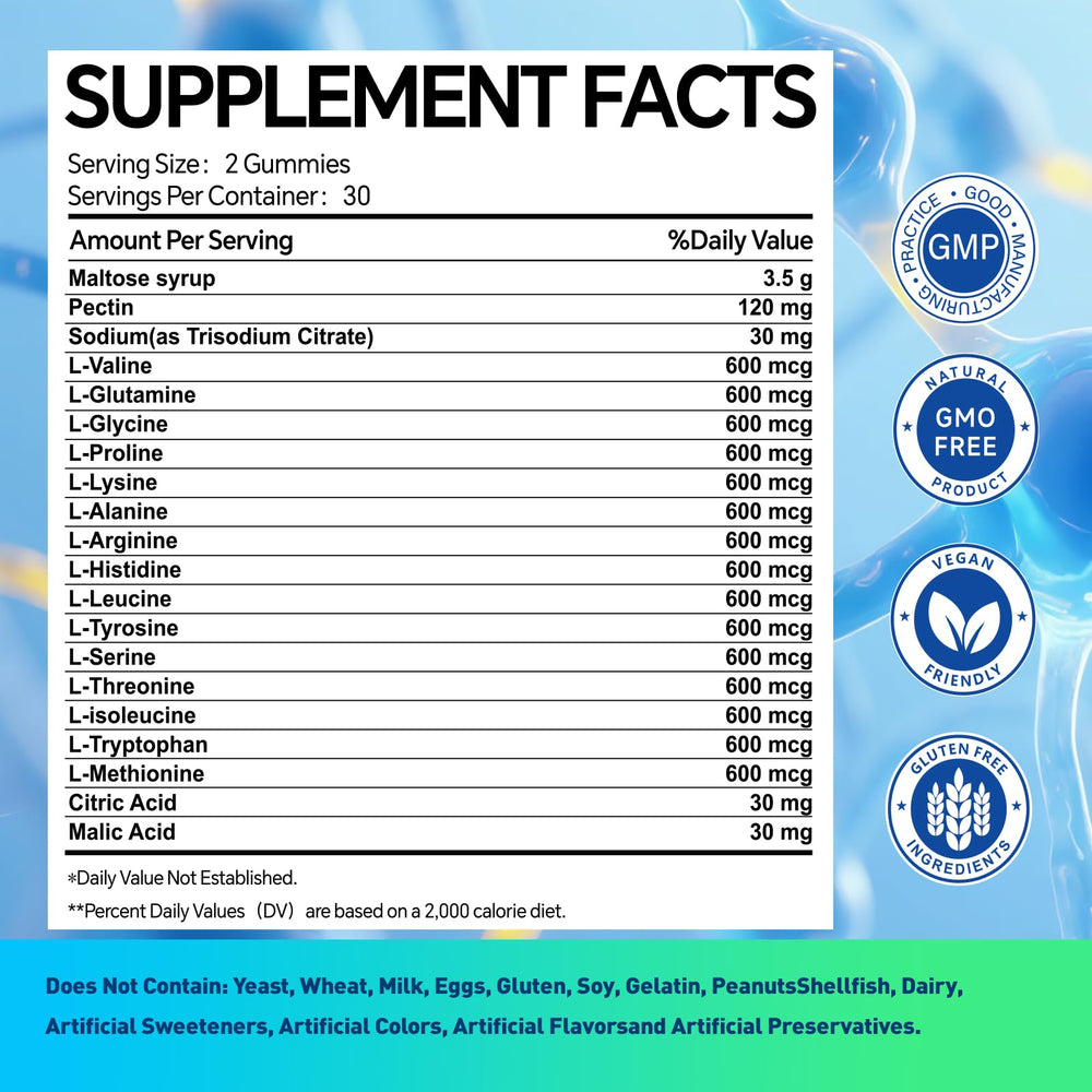 60-count Blue Raspberry OOUUEEOO 157 Peptide Gummies packaging