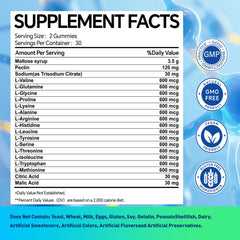 60-count Blue Raspberry OOUUEEOO 157 Peptide Gummies packaging