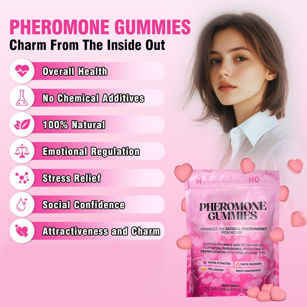 OOUUEEOO Pheromone Gummies for Women Strawberry Flavor - Product Image 2