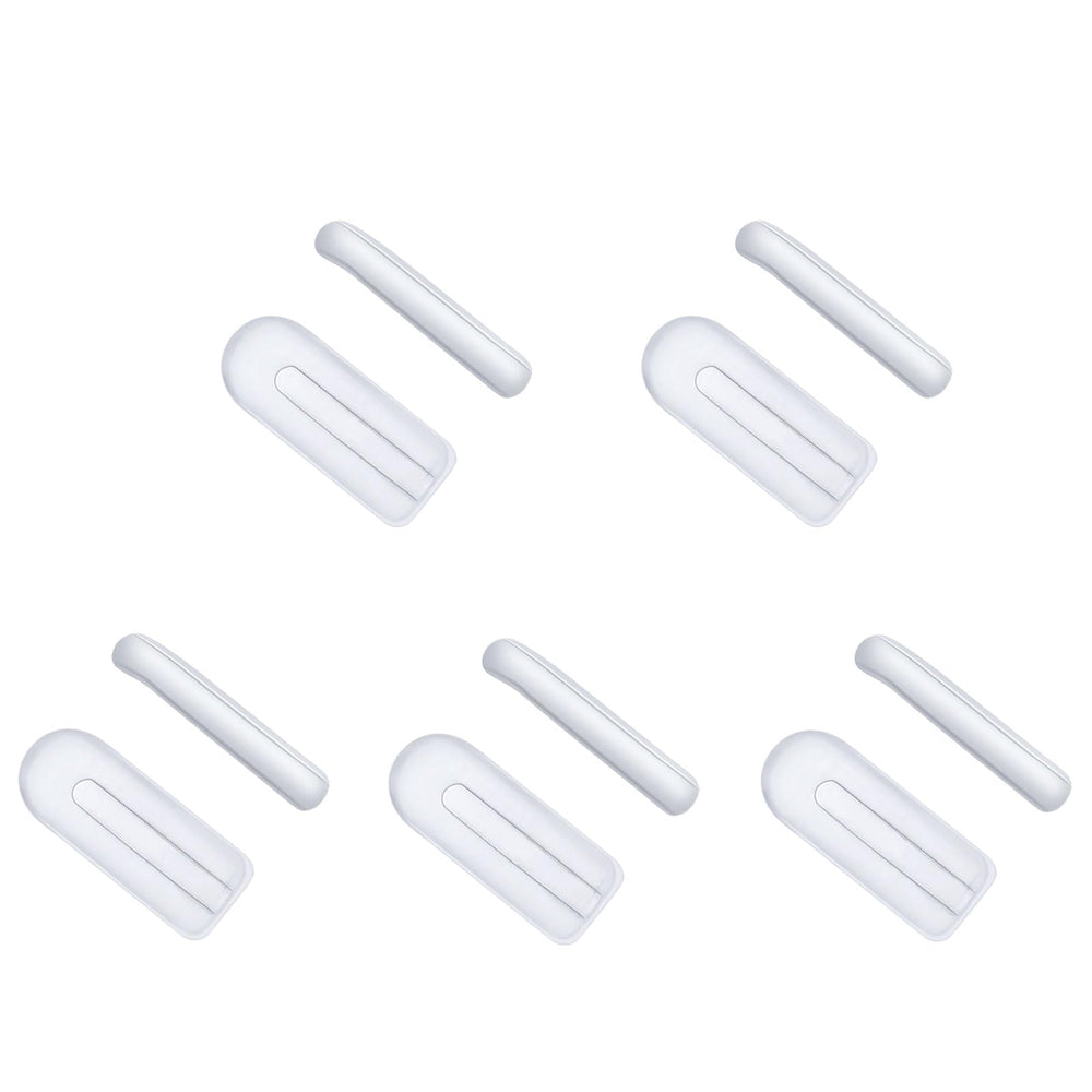 OOWLIT 5 clear soft anti-slip nose pads for Oakley eyewear frames - 12x5x2 mm