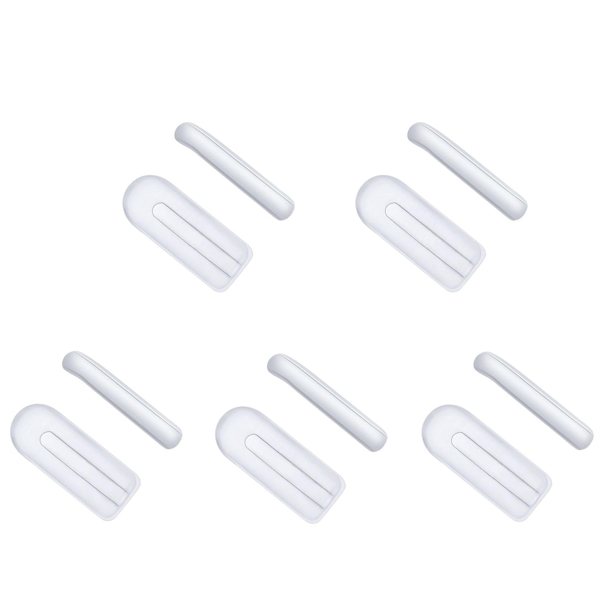 OOWLIT 5 clear soft anti-slip nose pads for Oakley eyewear frames - 12x5x2 mm