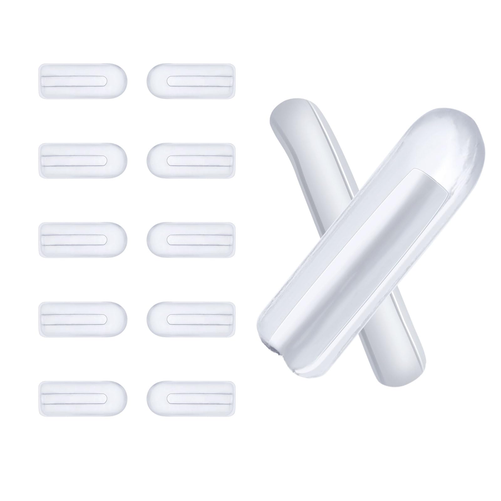 Close-up of OOWLIT silicone nose pad showing 12x5x2 mm dimensions