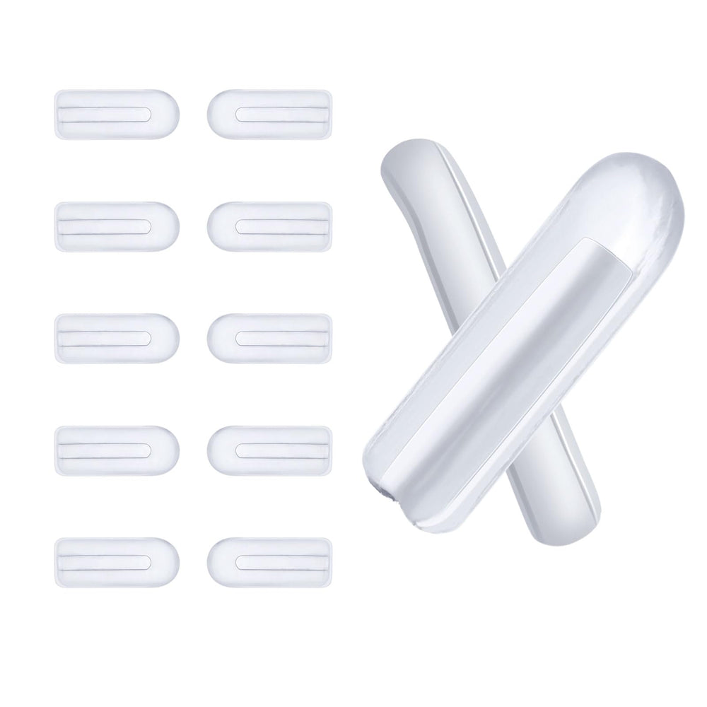 Close-up of OOWLIT silicone nose pad showing 12x5x2 mm dimensions