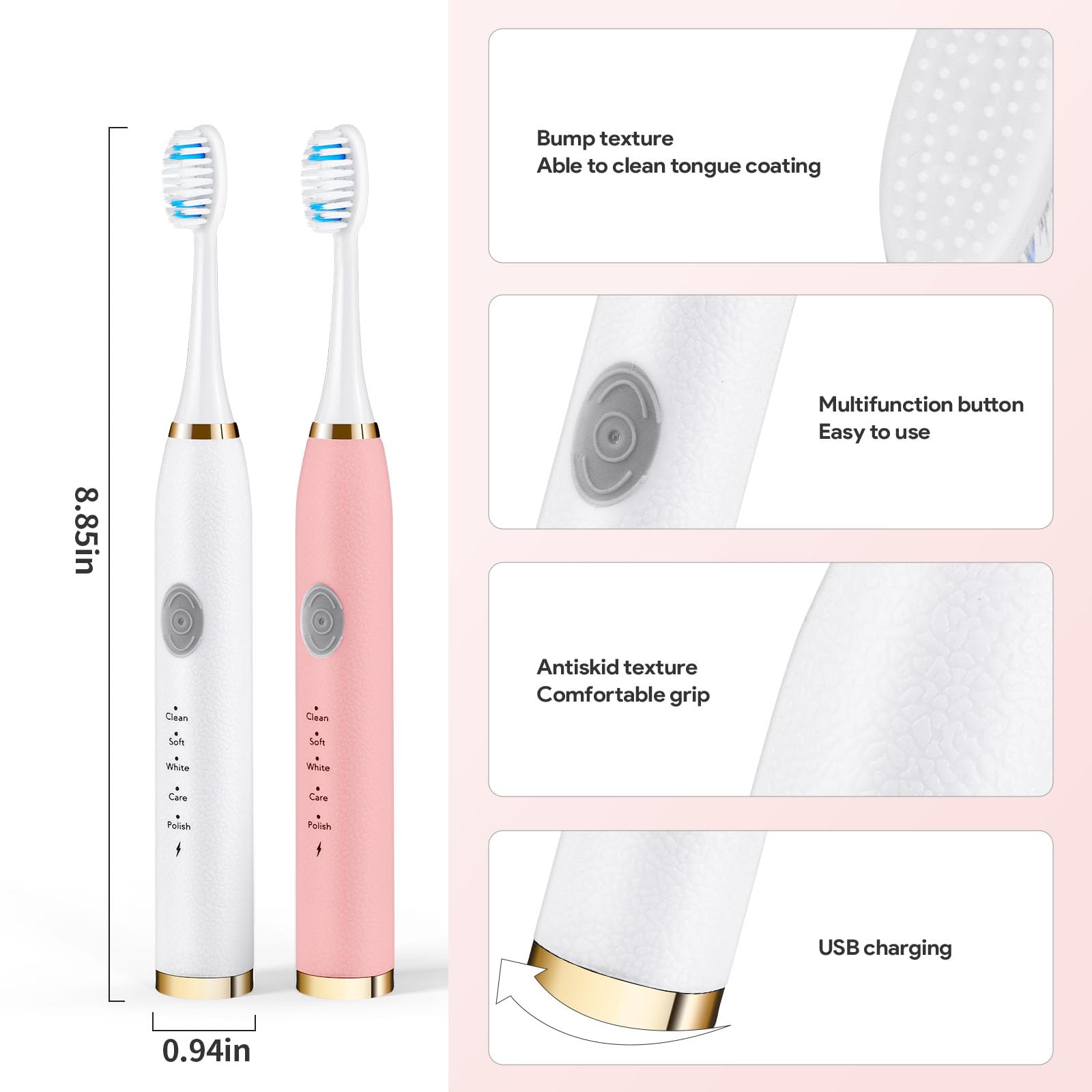 OOYY USB charging cable with toothbrush