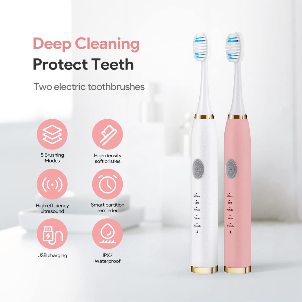 OOYY pink electric toothbrush handle – front view