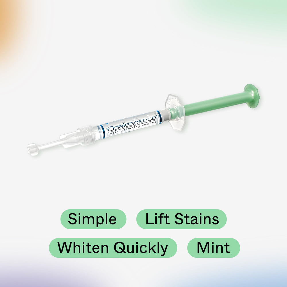 Professional at-home whitening results banner for Opalescence kit
