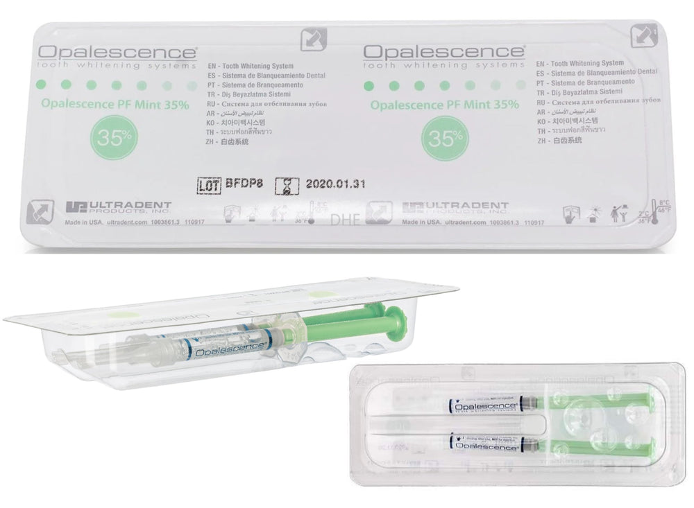 Gluten-free and kosher labeling on Opalescence packaging